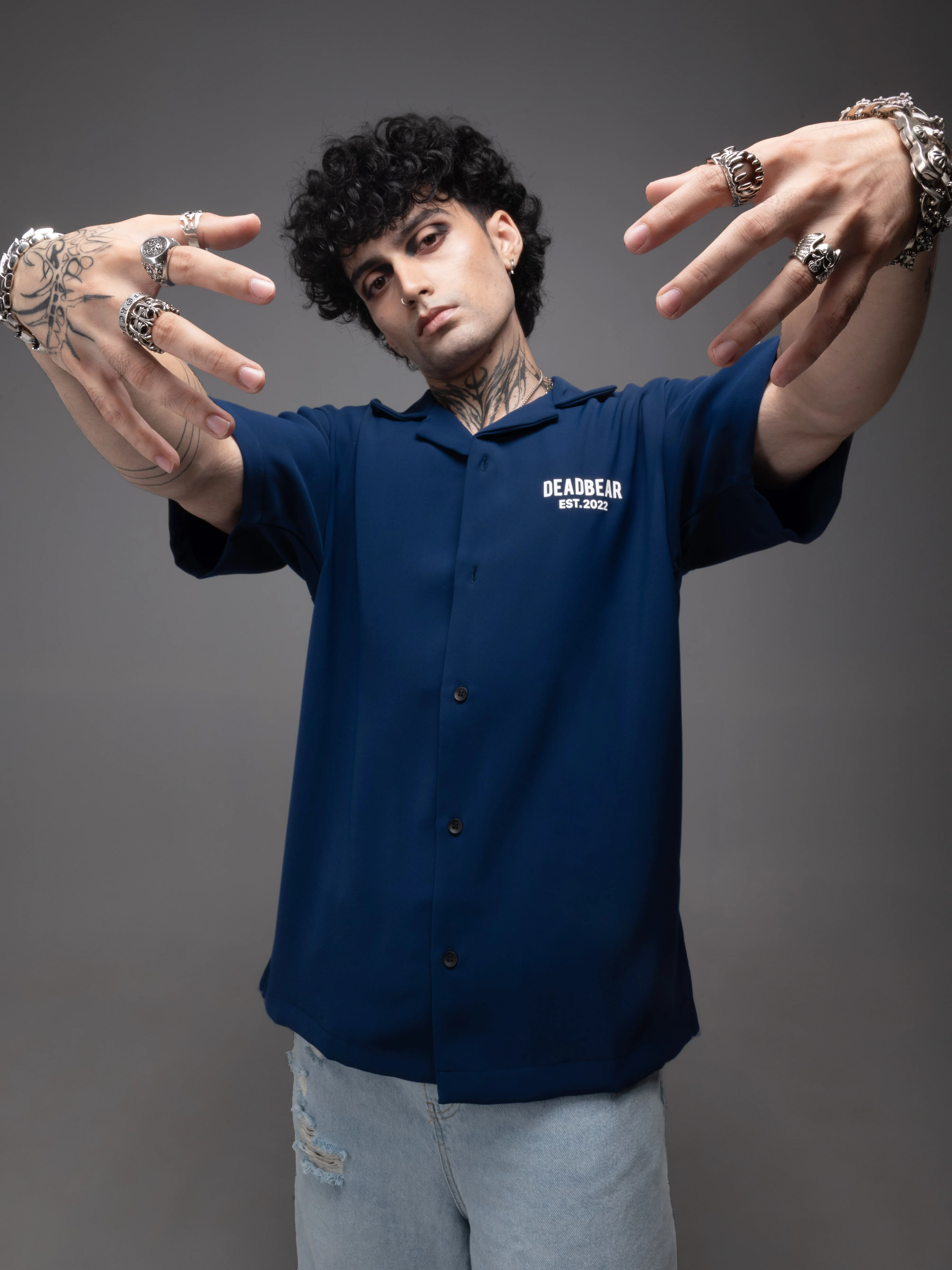 Bowling Shirt Blue - Image 6