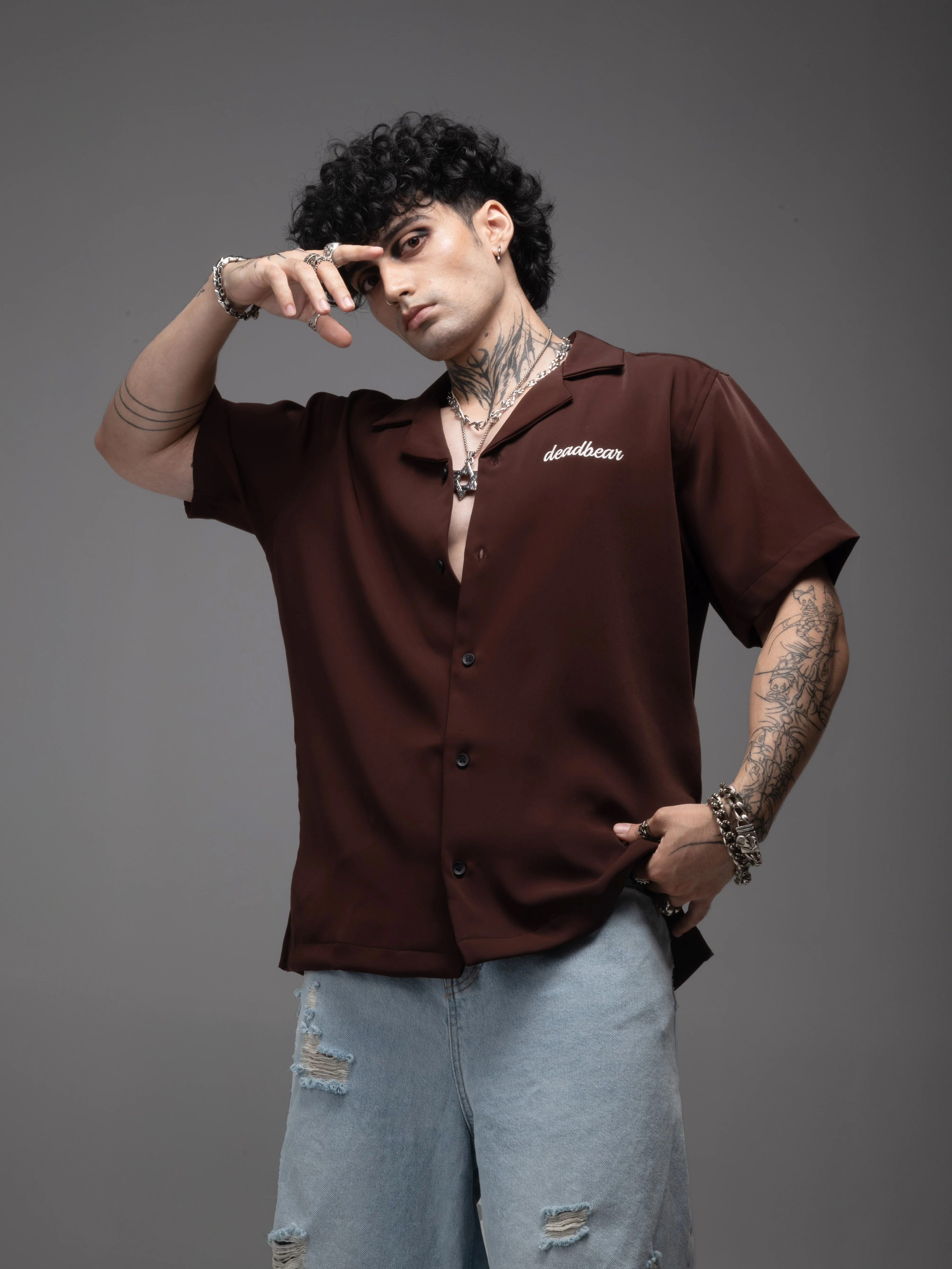 Bowling Shirt Brown - Image 3