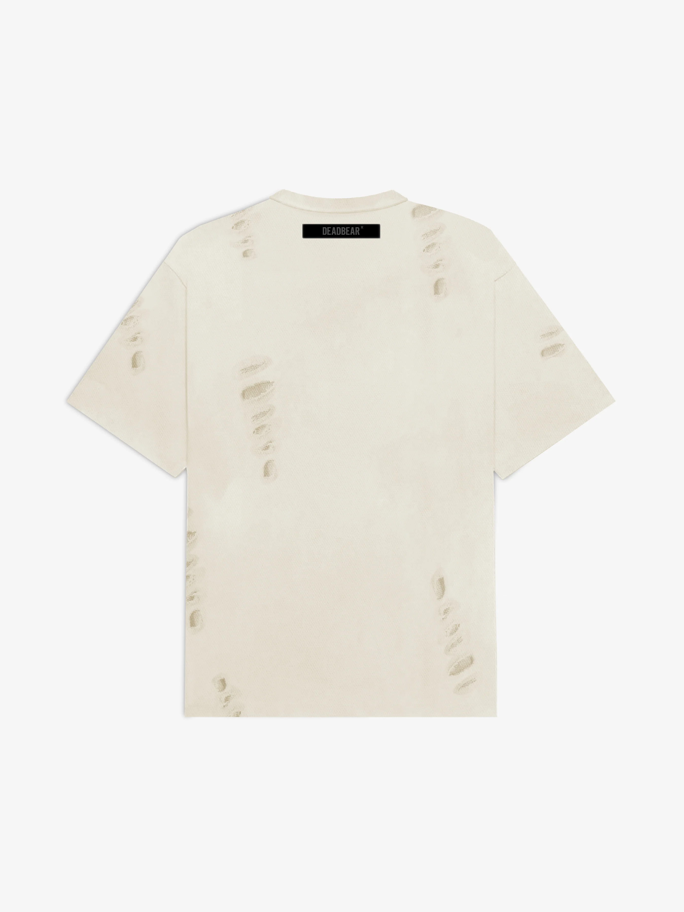 Distressed Cream White Tee 2.0 - Image 2