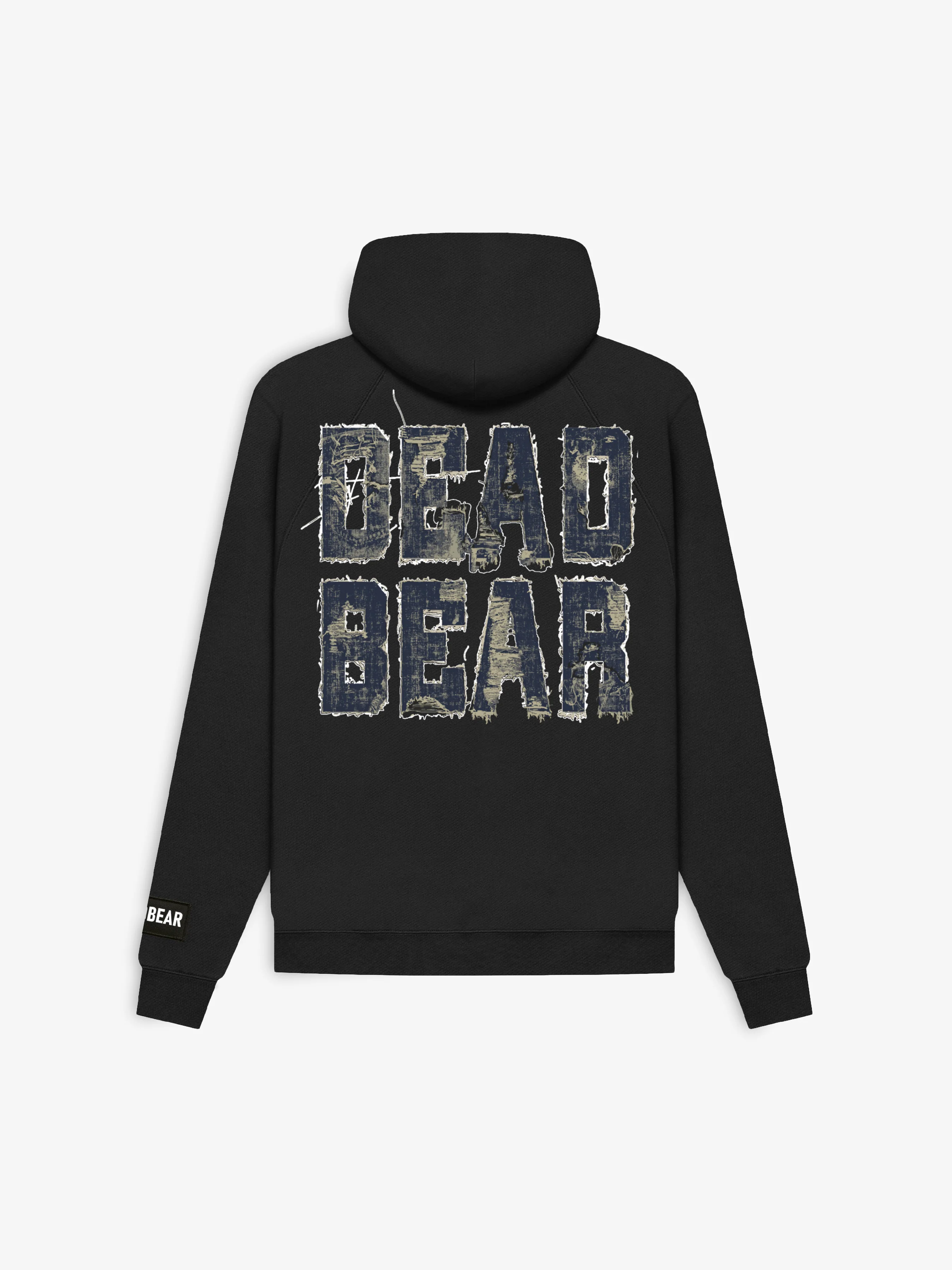 Fake Denim Hoodie Black