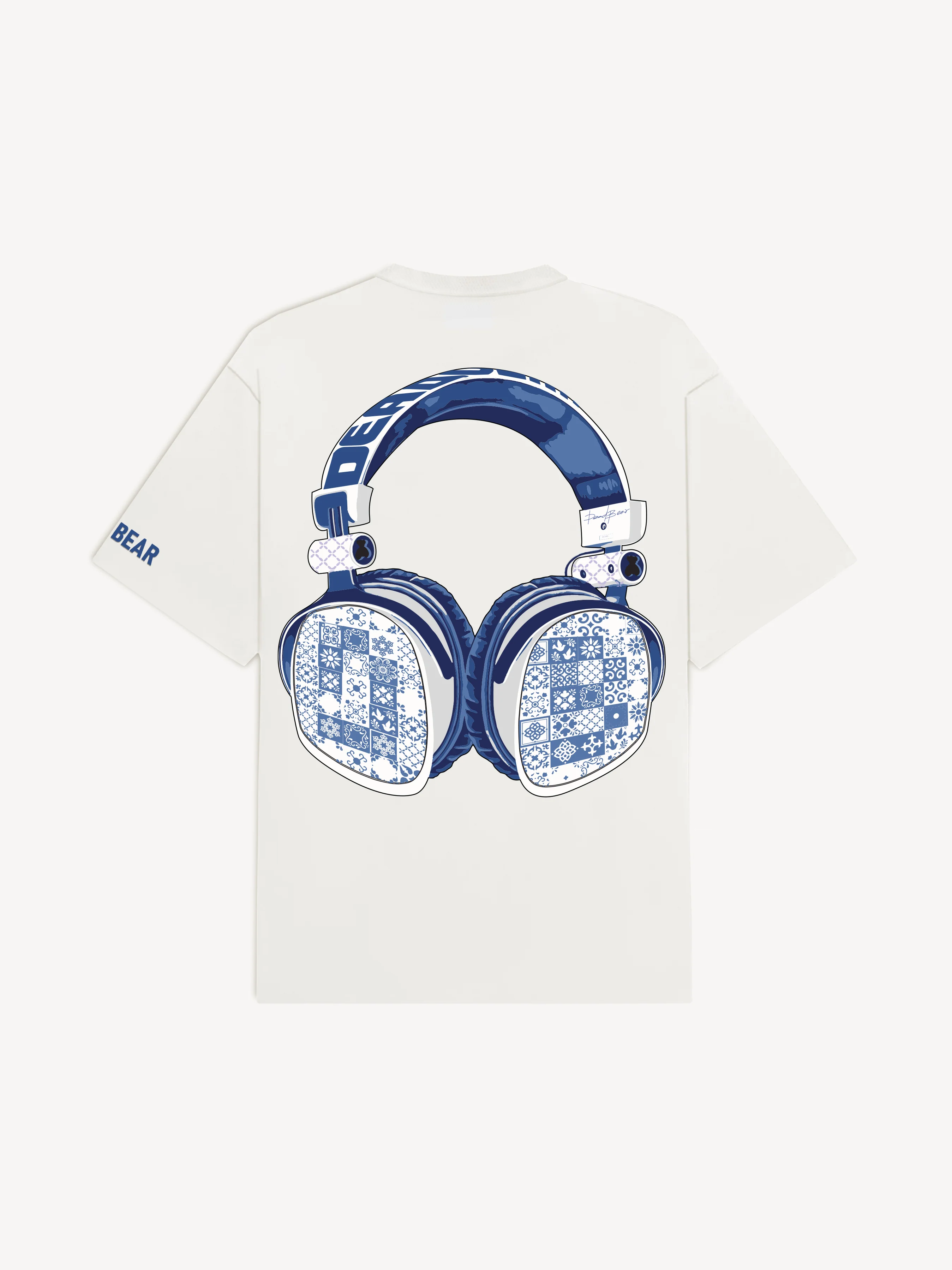 The Headphone Tee Cream White