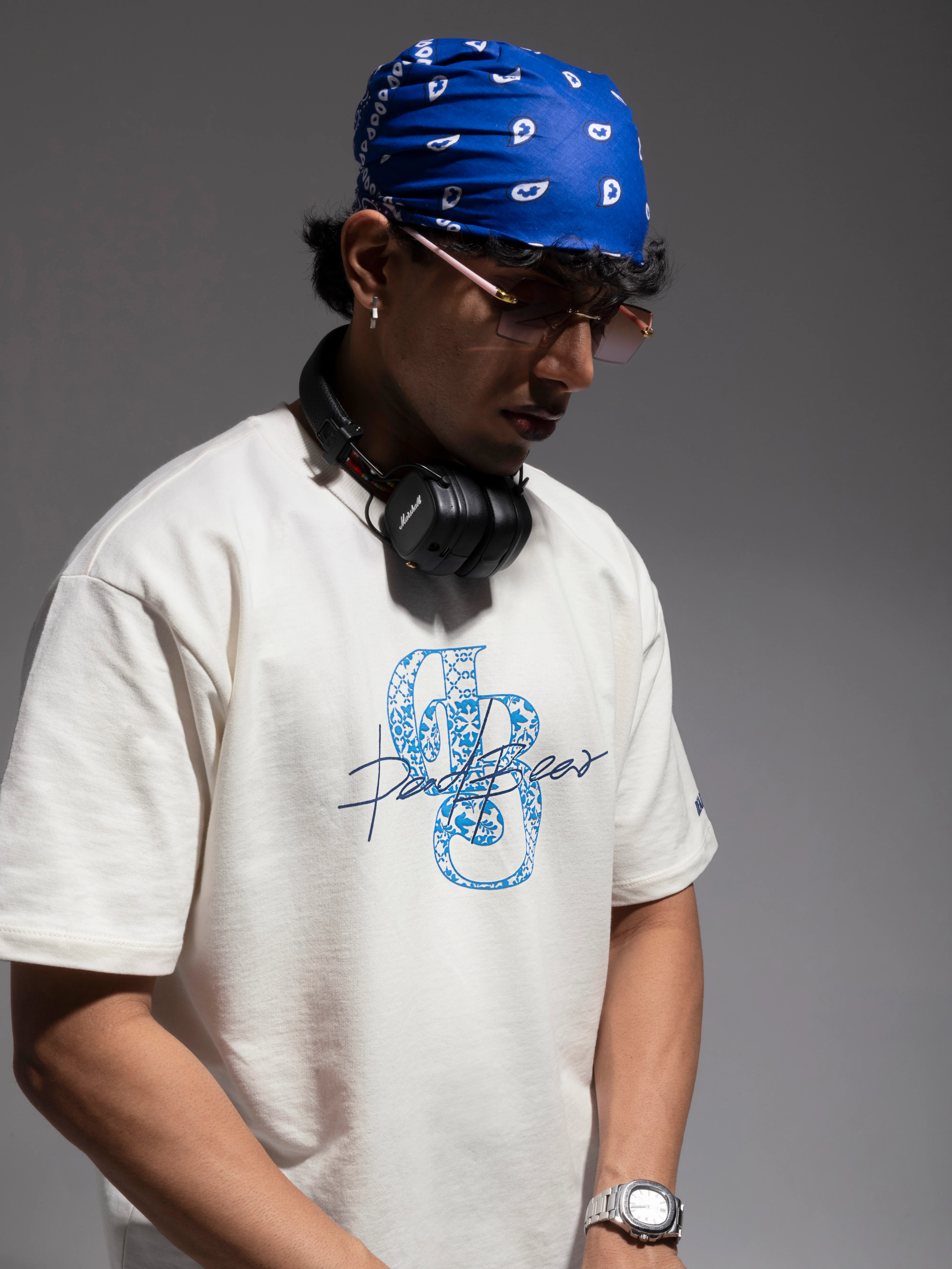 The Headphone Tee Cream White - Image 4