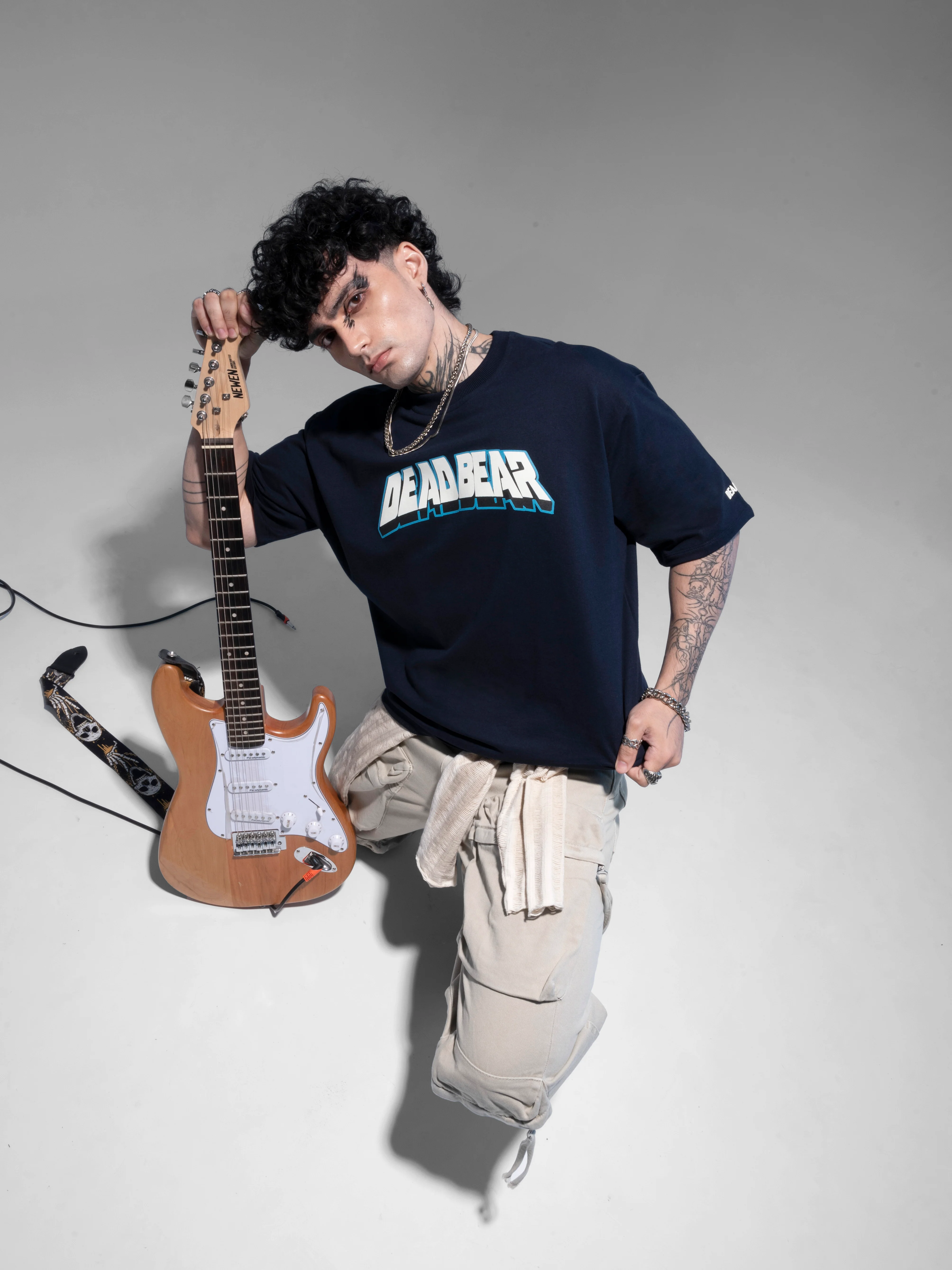 The Jazzbear Tee Navy Blue - Image 4