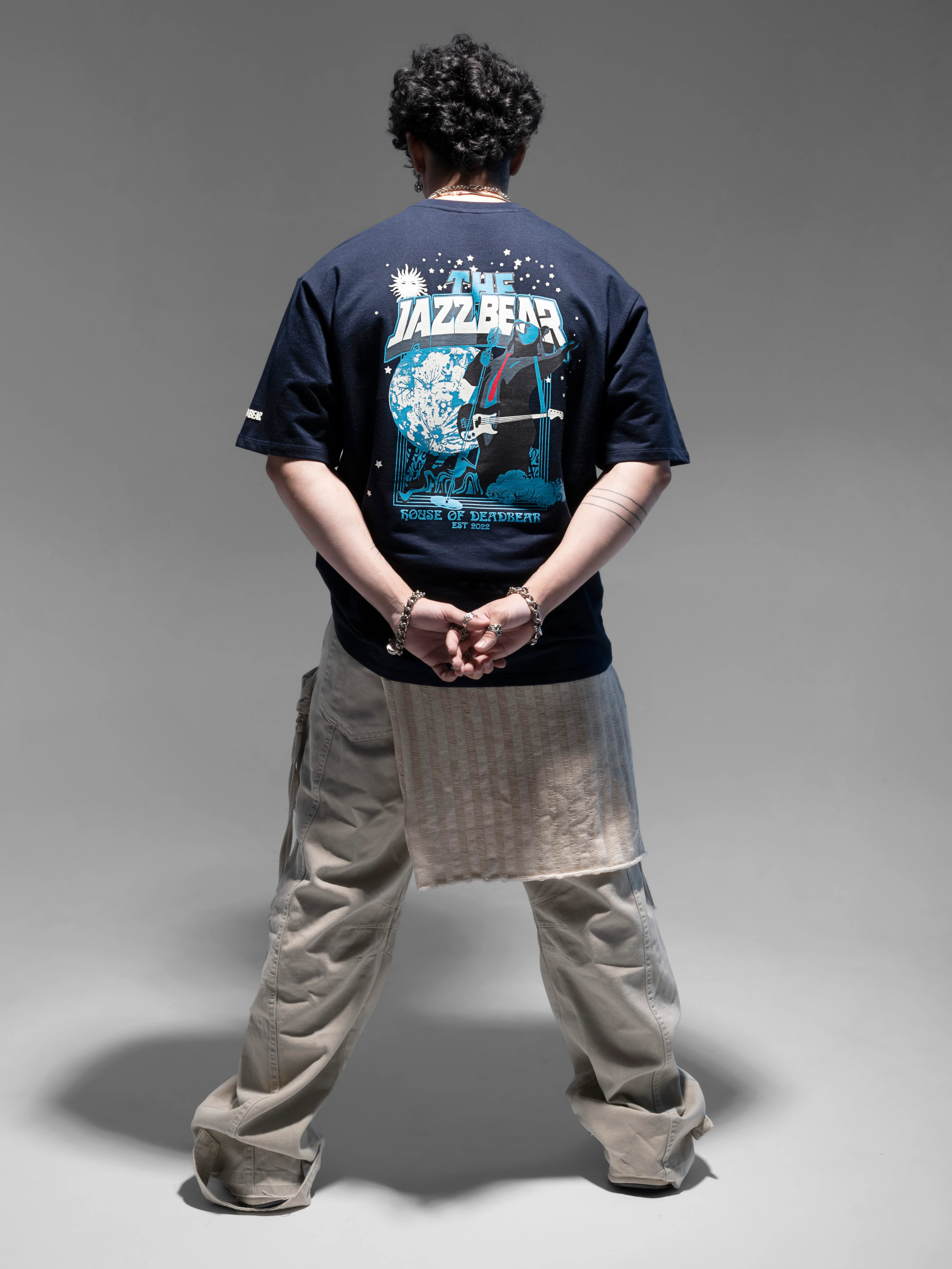 The Jazzbear Tee Navy Blue - Image 7